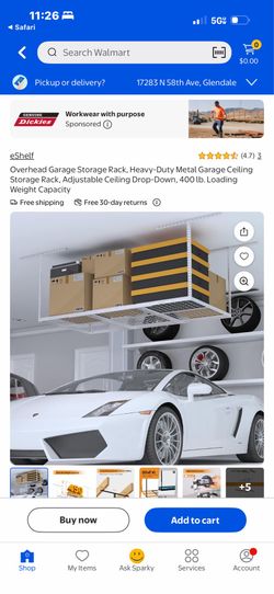 2 Metal overhead Garage Storage Rack