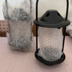 2 OUTDOOR HANGING LANTERNS