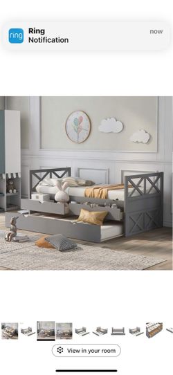 Twin Size Daybed with Trundle and Drawers