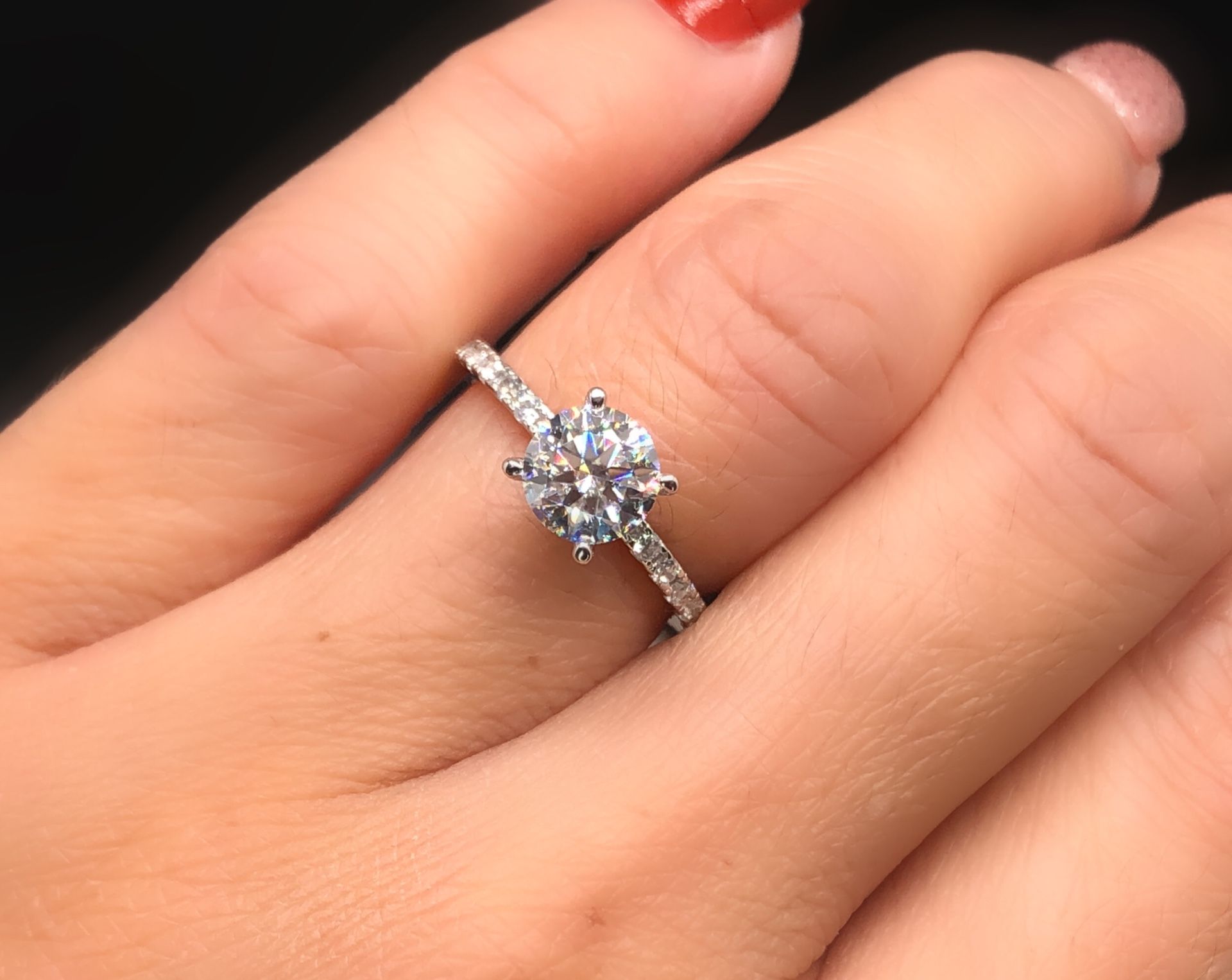 1ct Moissanite Ring With Certificate