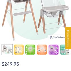 Children Of Design Deluxe High Chair With Cushion