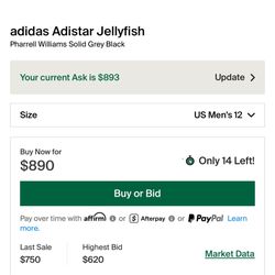 Adidas Adistar Jellyfish Pharrell Williams Solid Grey Black