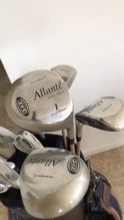 Ladies or Seniors RH golf Knight Allante golf set Woods 1,3,5,7 Hybrid Irons 4-SW Putter Bag all Graphite shafts Headcovers