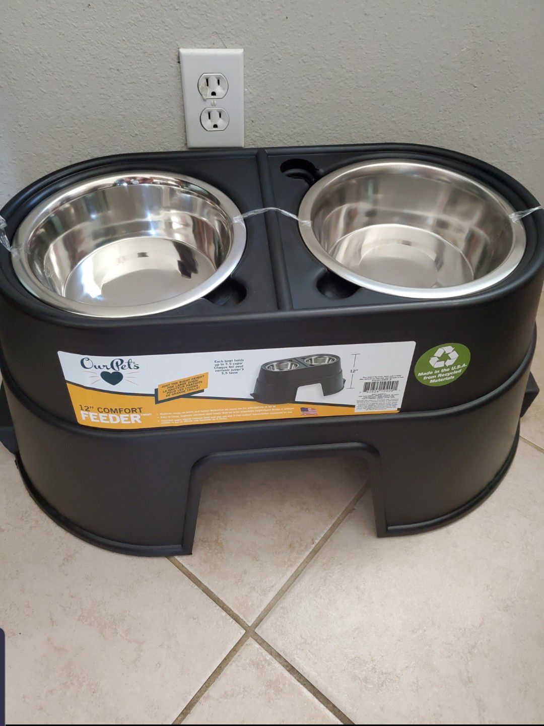 ELEVATED 12 INCH STAINLESS STEEL COMFORT FEEDER