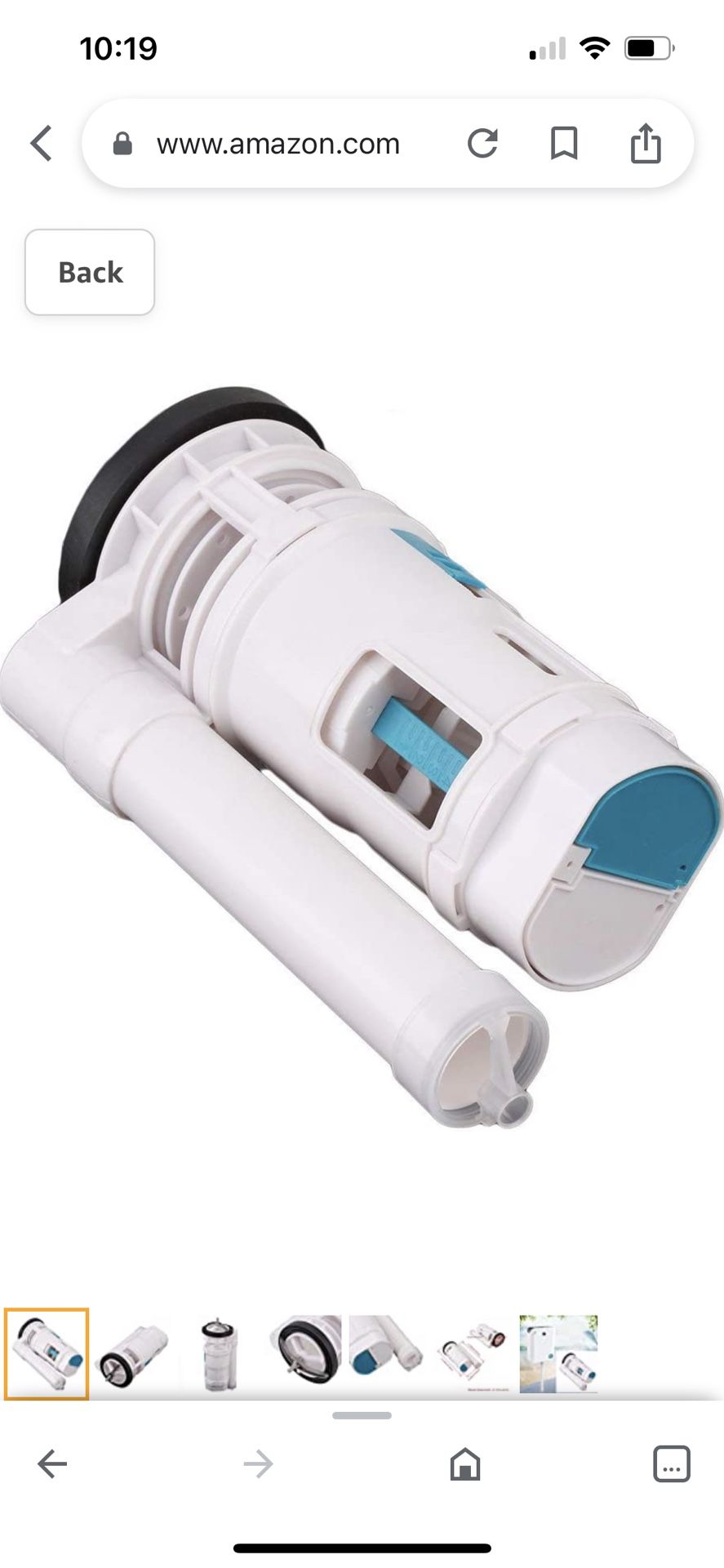 White 20.5cm Height Water Tank Connected Dual Flush Fill Toilet Cistern Inlet Drain Valve Repair