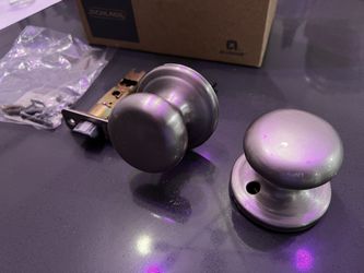 3x Silver Gray Color Door Knob Set