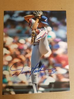 Dennis Martinez 8×10 autograph