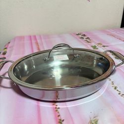 Caserola Ovalada De 4 QT Tri Ply Princess House Nueva En Caja $100