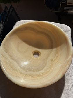 Honey Onyx Vessel Sink Bowl