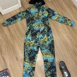 Diving Wet Suit Size Large, Sea Skin Wetsuit Hood Size Xxl, Water Shoes Size 10.5