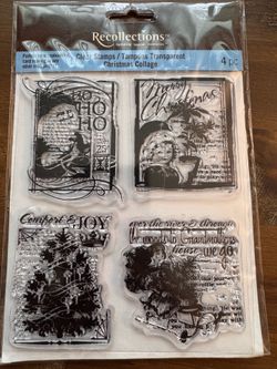 Recollections Christmas Collage Clear Stamps