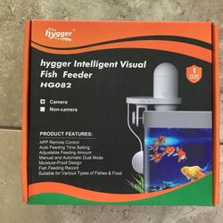 hygger Automatic Fish Feeder WiFi Food Dispenser APP 2K Camera Timer Vacation Fish Tank Aquarium