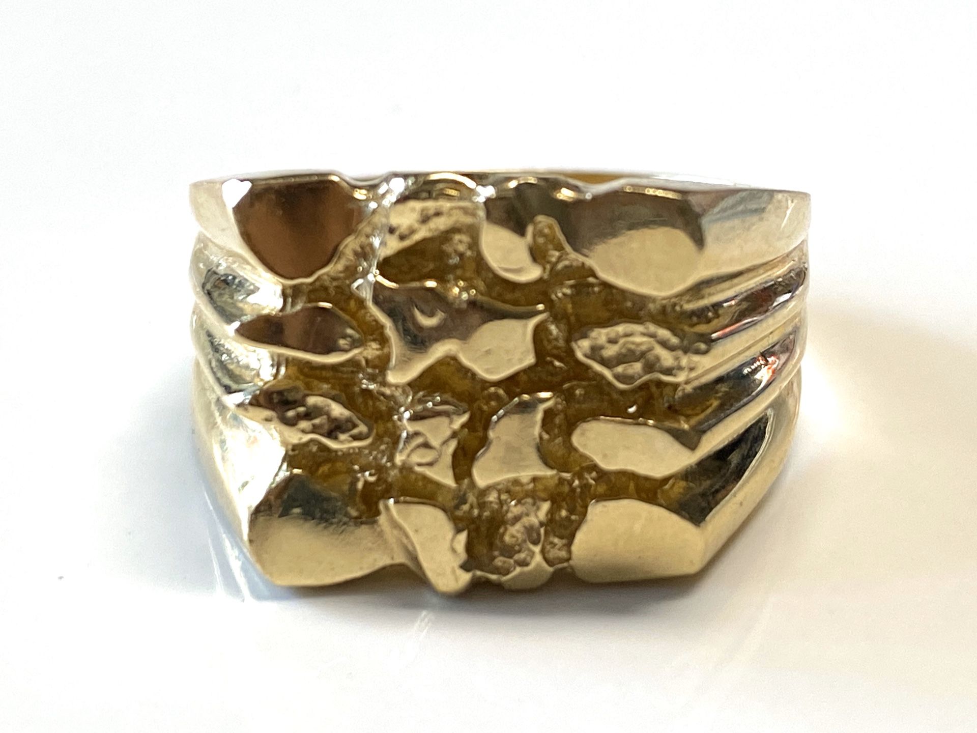 14k Solid Gold Nice Nuggets Ring. Size: 10. Grams 8.7,All Products : American Fashion Style Bags On Sale
