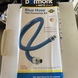 Dormont Blue Hose Gas Connector Kit 1675KIT48 3/4" X 48" 
