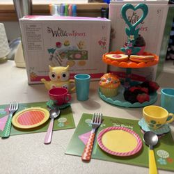 American Girl Wellie Wishers Tea Set And Tea Accessories 