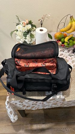 Baboon Black Duffel Bag with Shoulder Strap