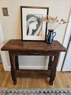 Solid Wood Rustic Console Table (2 available)