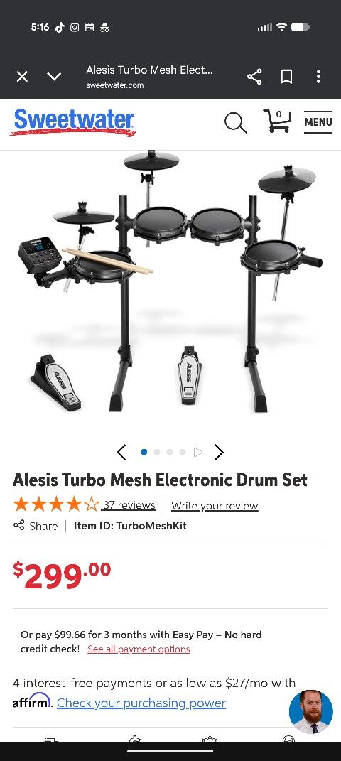 Alesis Turbo Mesh Electronic Drum Set