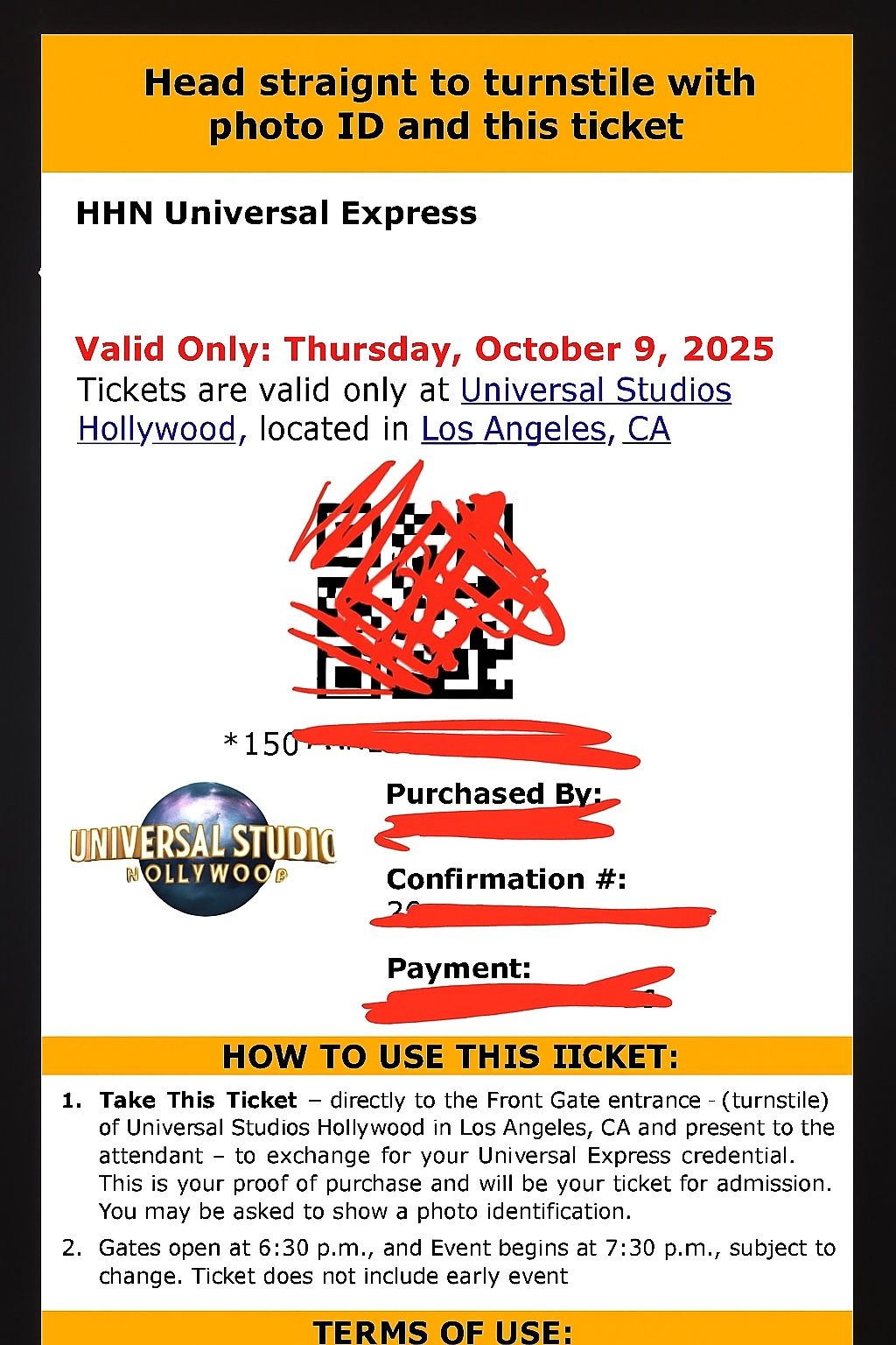 Universal Studios Halloween Horror nights Express