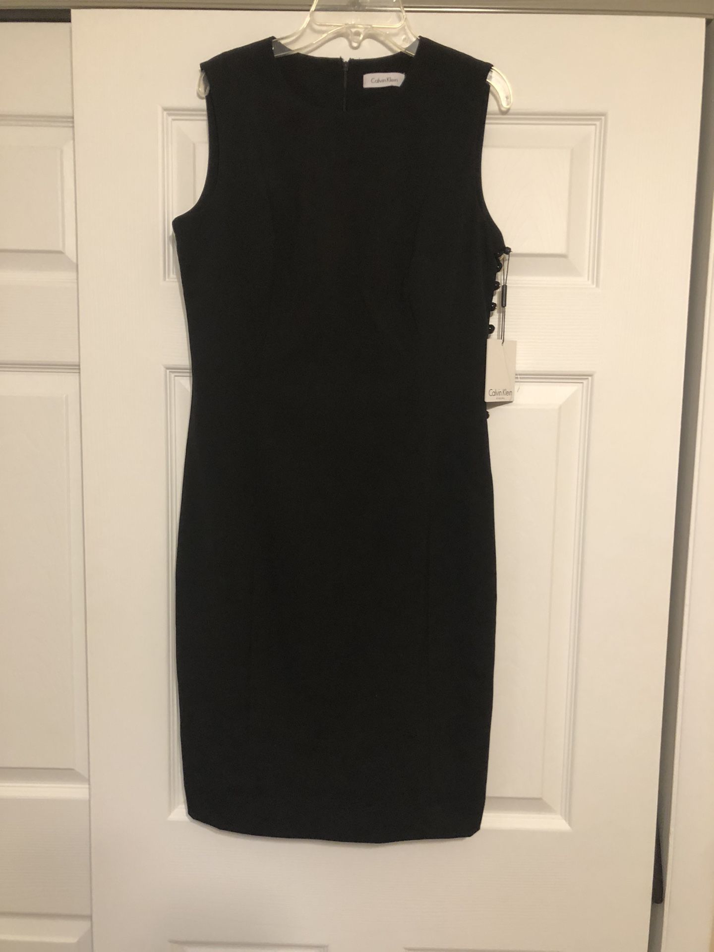 Brand New Calvin Klein Solid Black Dress - Size 4
