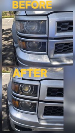 Headlights Restoration, Plastic Restoration, engine bay, paint corrections, detail interior headliner seats carpets doors dashboard.