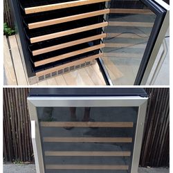 EdgeStar 24 Inch Wide 53 Bottle Built-In Single Zone Wine Cooler with Reversible Door and LED Lighting