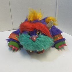 Vintage 1986 My Pet Monster Rark Hand Puppet Stuffed Animal With Handcuffs Rare