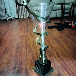 Vintage Glass Vase Spiral