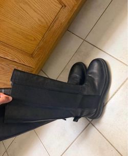 Emanuel Castro Black High Shaft Leather Boots