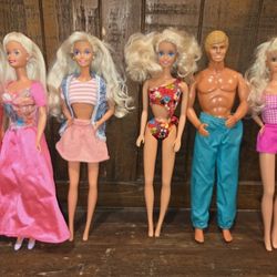 90s Barbies Ken Movin Groovin Princess Strollin Fun Barbies