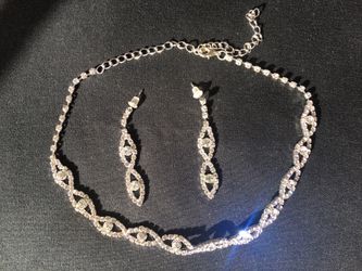 Diamond Necklace and Earrings