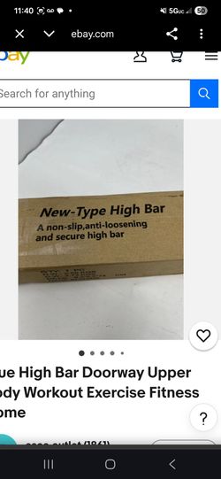 Blue High Bar Doorway Upper Body Workout Exercise Fitness Home