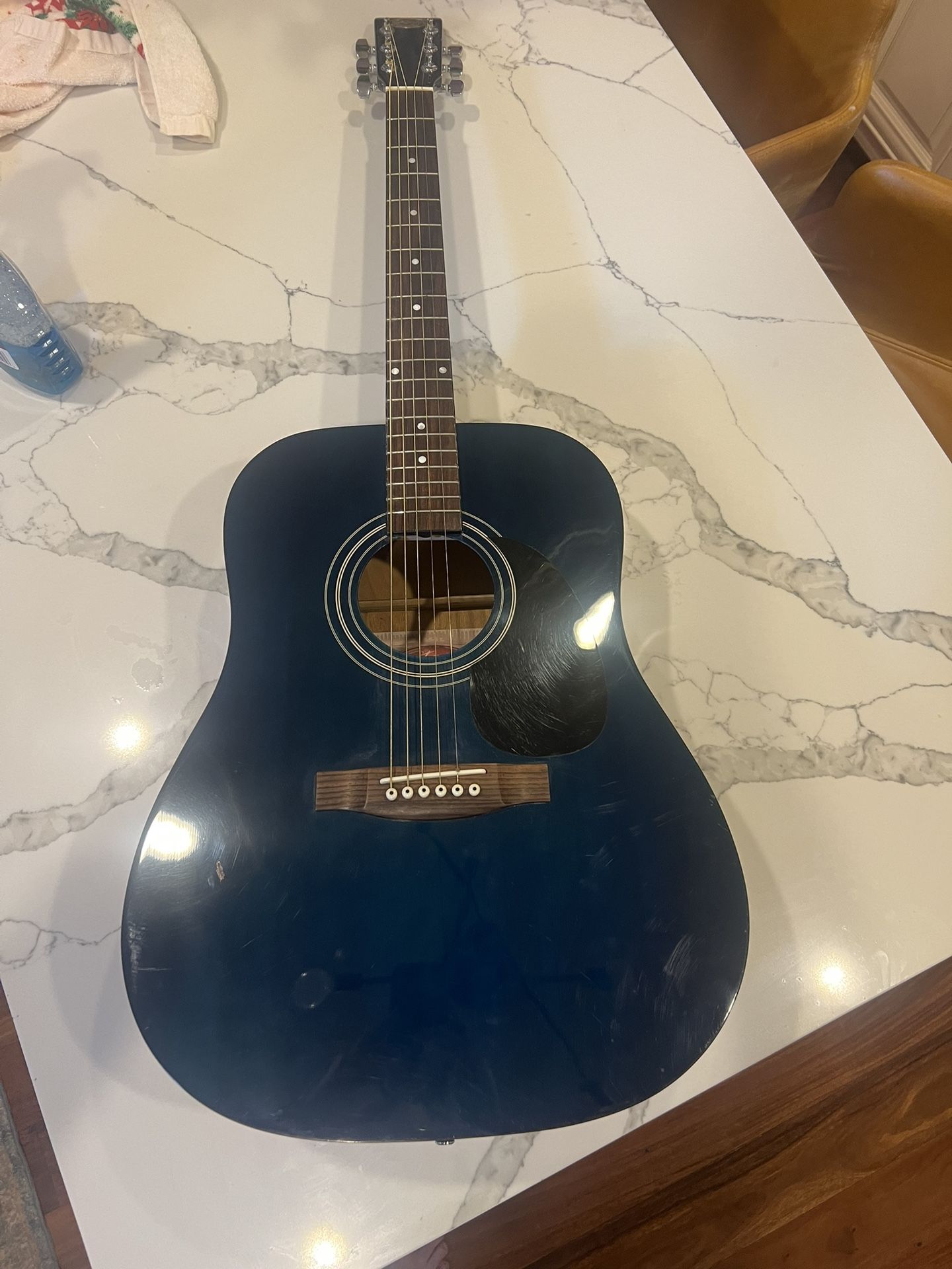 Stagg SW205TB handmade western acoustic guitar with Hard Case