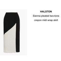 Halston Black And White Skirt 