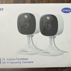 2K Cameras for Home Security-Outdoor/Indoor Camera for Dog/Cat/Pet/Nanny/Baby/Elderly, Color Night Vision, White Light, Siren