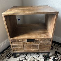 Wood Night Stand Modern 