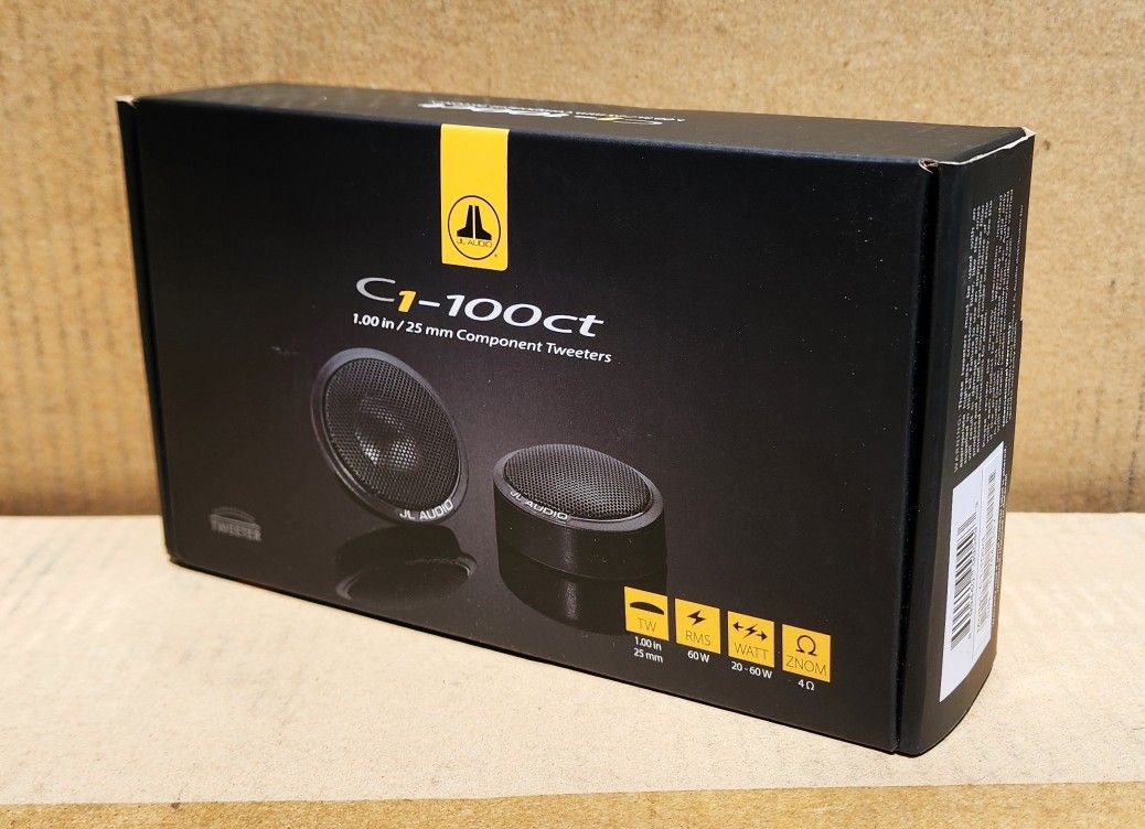 JL Audio C1-100CT Car Speakers 1" Aluminum Edge Driven Dome Tweeters 120 Watts 🚨 Payment Options Available 🚨 No Credit Needed 🚨