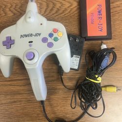 Power Joy PJ-008 Plug & Play Gaming System w/ Cartridge, Power Supply & AV Cable – Tested