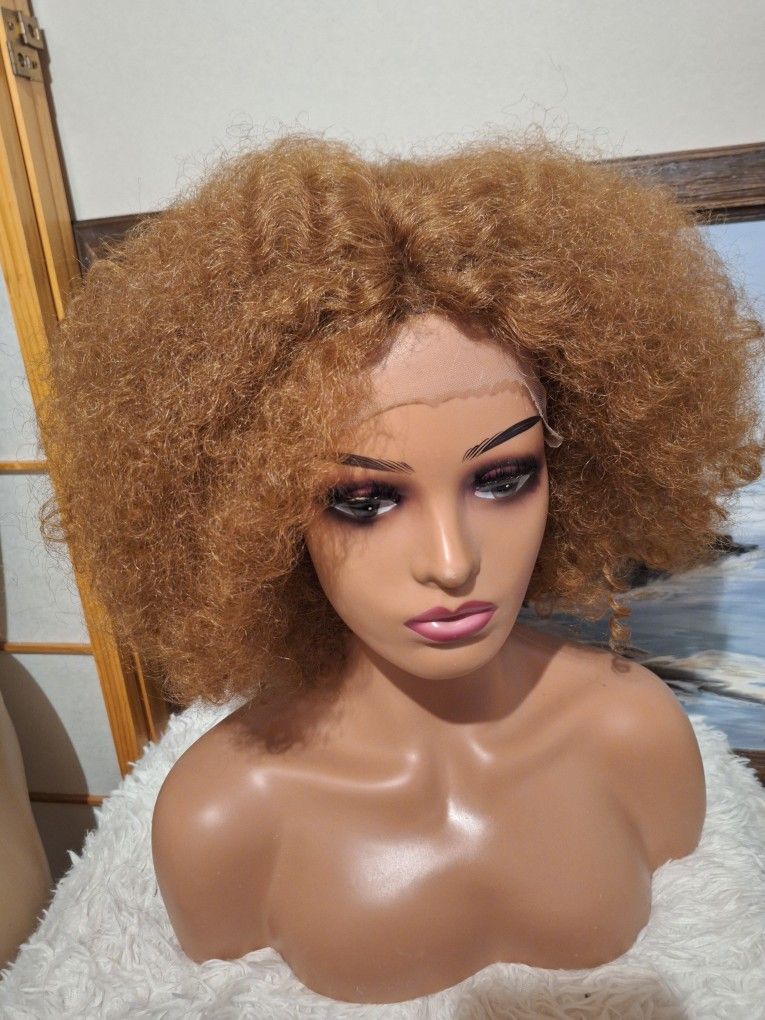 Human Hair Blend Lace Front Wig