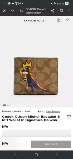 Coach X Jean Michael Basquiat 3 In 1 Wallet 