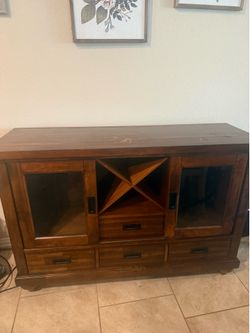 Wooden buffet table