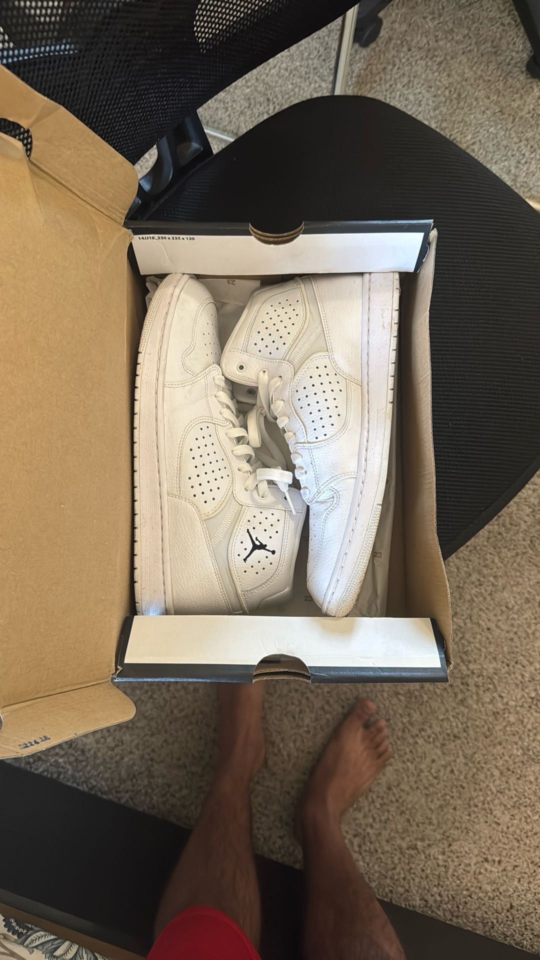 Jordan Access, White, Size 10