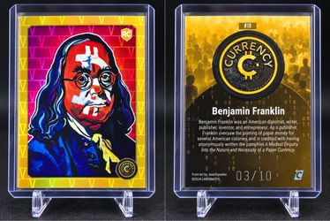 2024 Cardsmiths Currency Series 3 #18 Benjamin Franklin Gold Card 03/10
