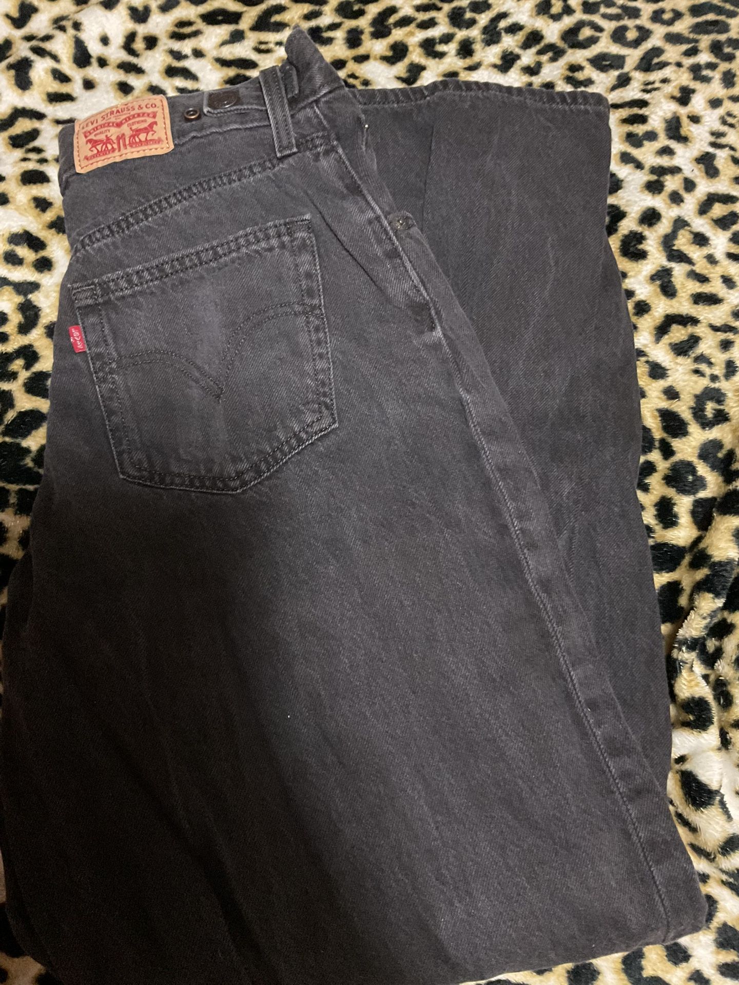 Authentic Black Adjustable Waist Levi Jeans