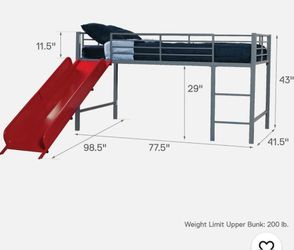 Twin Loft Bed With Slide.