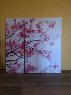 Cherry blossoms 3 frame piece