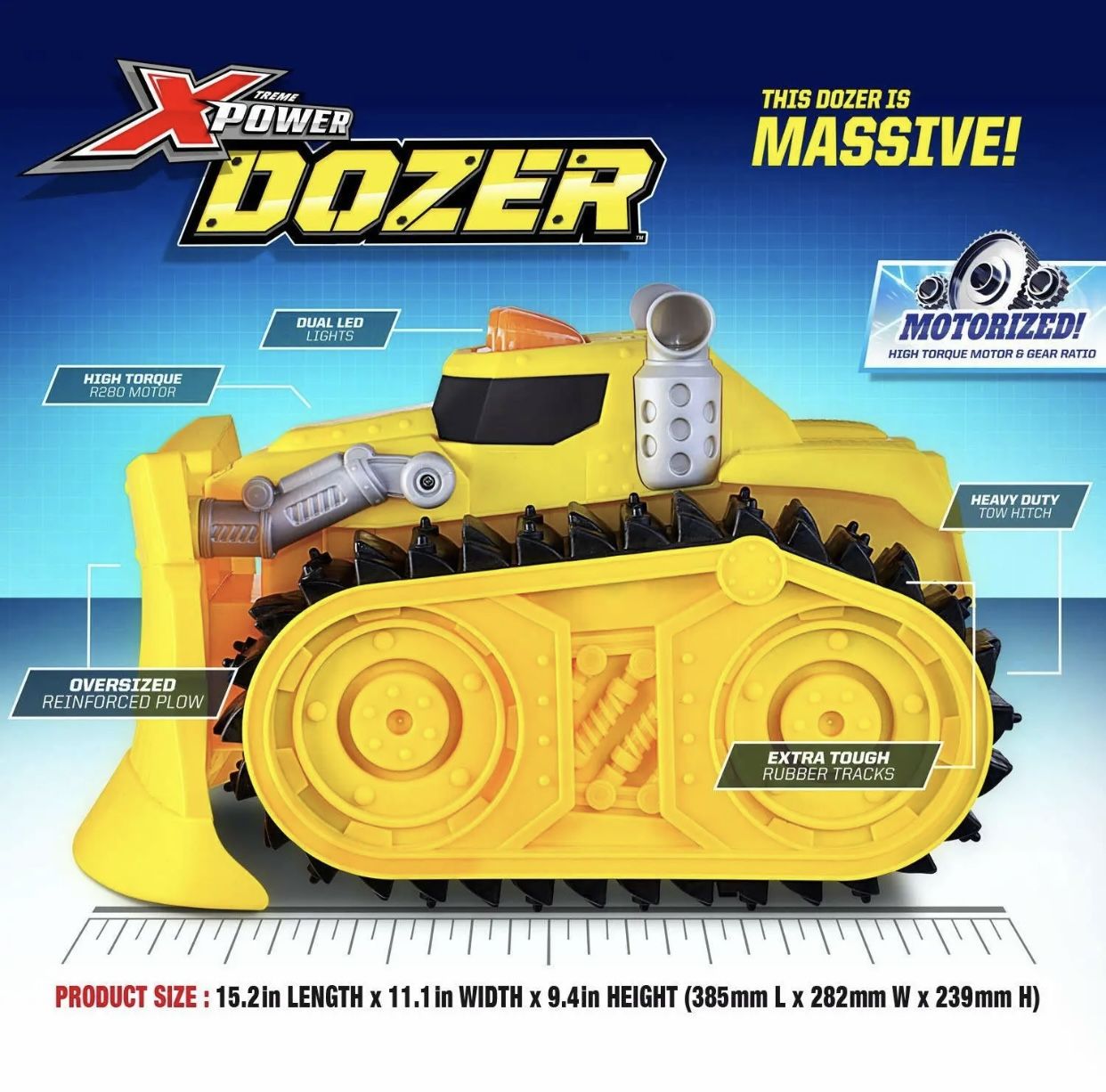 Xtreme Power Dozer - Motorized Extreme Bulldozer Toy Truck for Kids