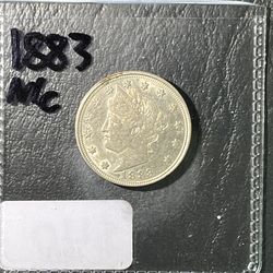 Nickel V 1883 Coin Liberty Full / XF