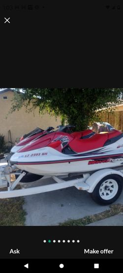 2 SEADOO GP1200 WAVERUNNERS  RUNNING WITH CURRENT TAGS AND TITLE NO TRAILER 1500 EACH OR BOTH FOR 3000 NO TRAILER 