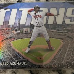 Ronald Acuna Jr. Chrome Titans Refractor 2023 Topps Card #CT-5